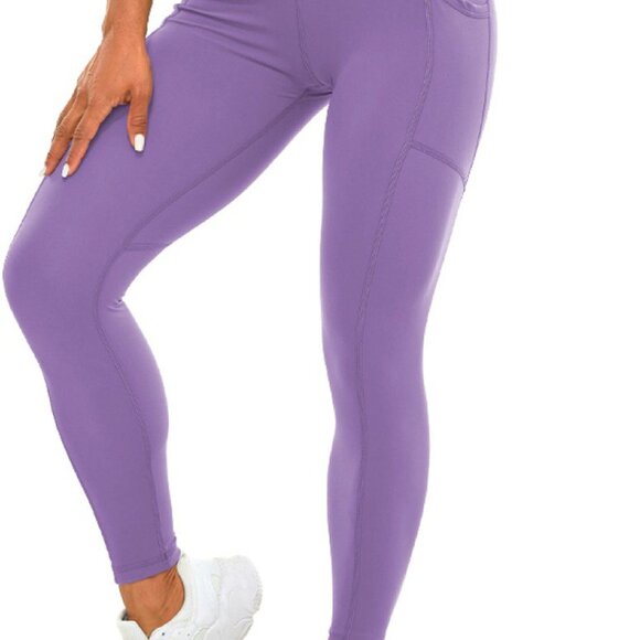 3 pack High Waisted Leggings for Women - Buttery Soft Pants with Pockets - Picture 4 of 7